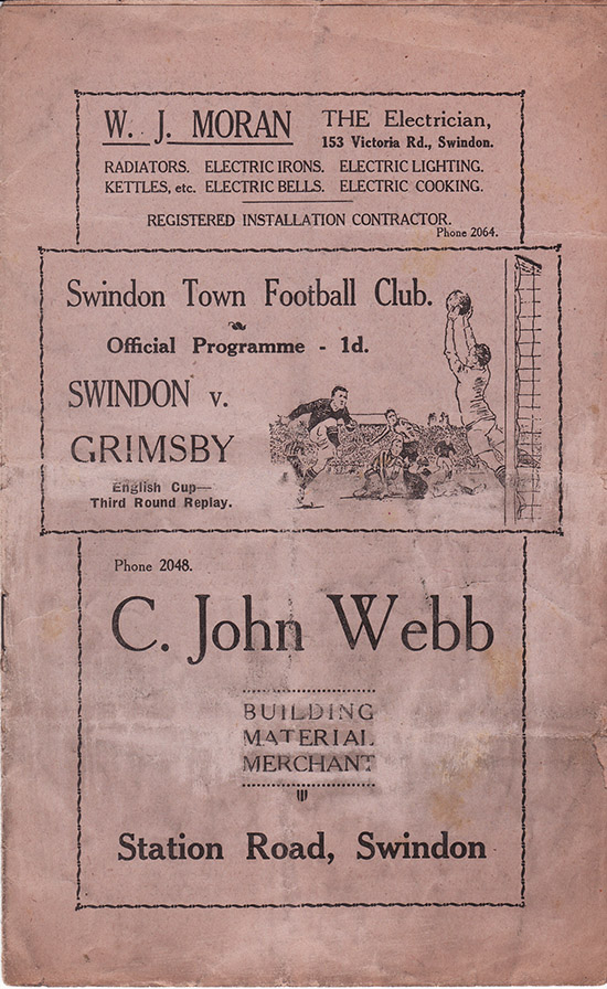 <b>Wednesday, January 12, 1938</b><br />vs. Grimsby Town (Home)